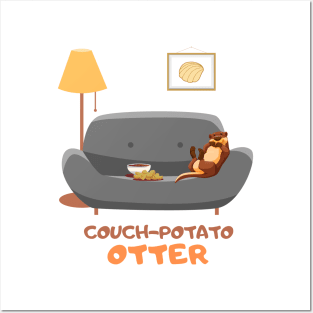 couch potato otter Posters and Art